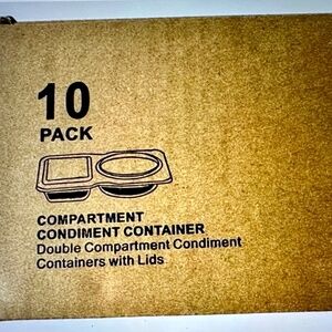 10 Pack Double Compartment Condiment Containers